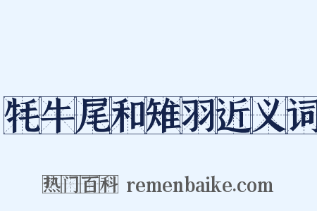 牦牛尾和雉羽近义词是什么意思的图片